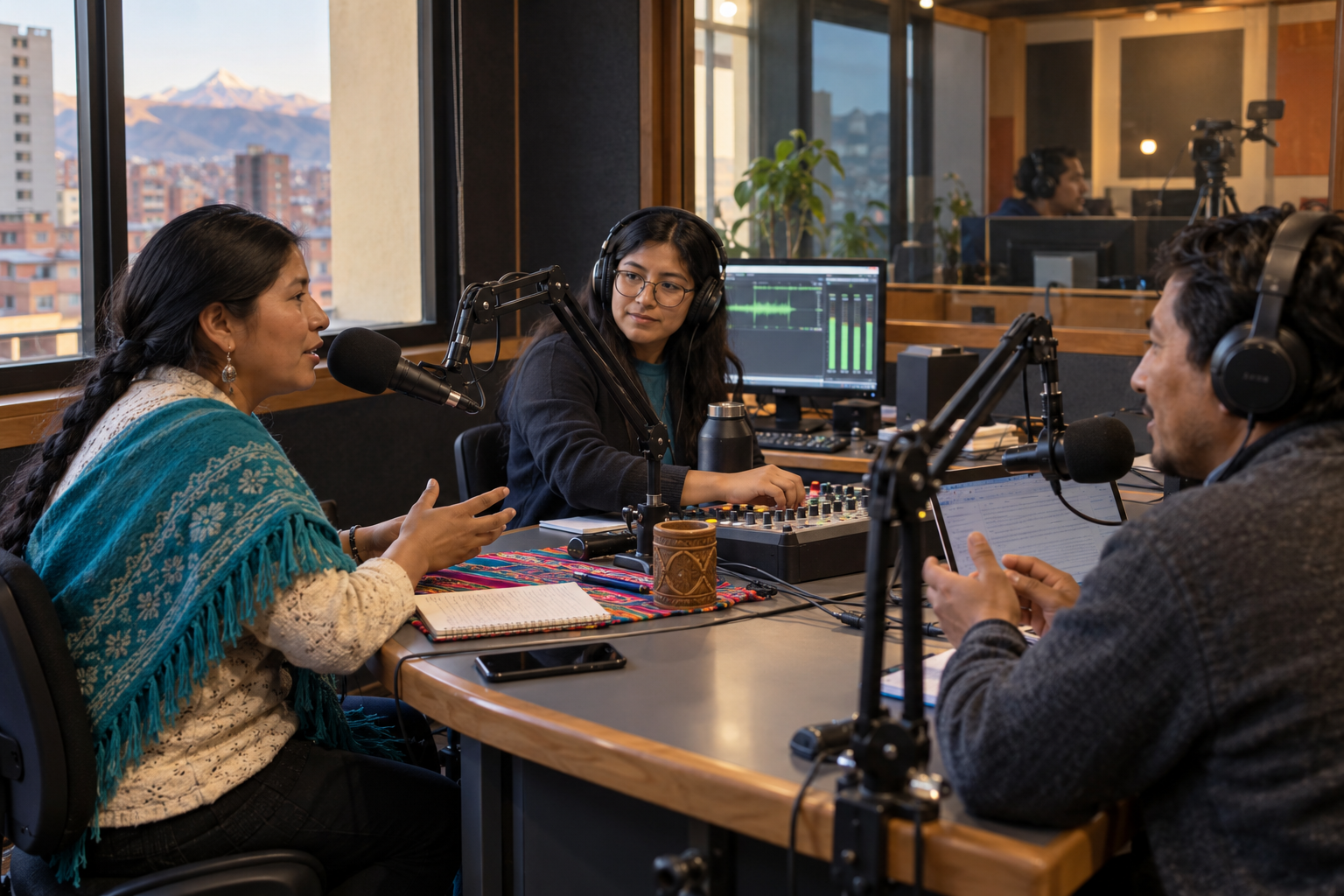 Imagen ilustrativa de producción en una radio comunitaria